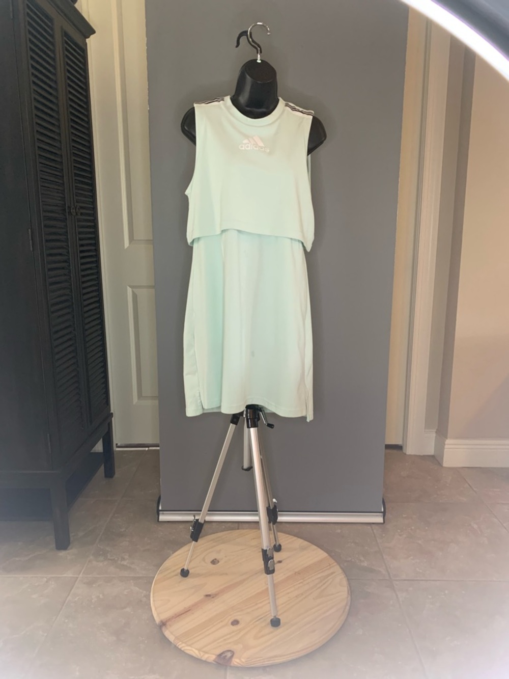 adidas Light Mint Layered Sleeveless Dress